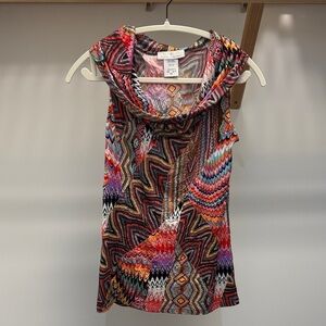 Papillon Blanc Multicolor Patterned Blouse